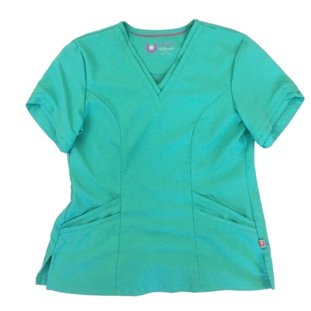 Urbane Ultimate green stretchy scrub top